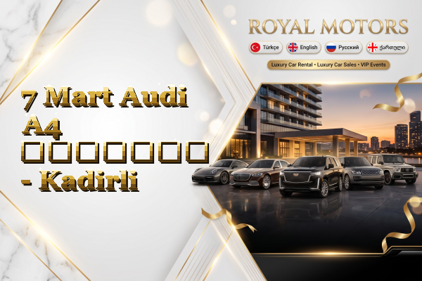 7 Mart Audi A4 გაყიდვა - Kadirli