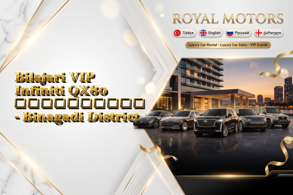 Bilajari VIP Infiniti QX80 გაქირავება - Binagadi District