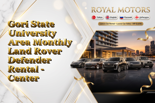 Gori State University Area Monthly Land Rover Defender Rental - Center