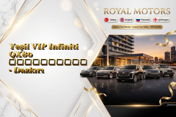 Yeşil VIP Infiniti QX80 გაქირავება - Dazkırı